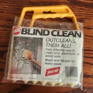 Vintage Jencraft Microfiber Window Blinds Slats Cleaning Brush Vent Clean Taiwan